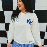 Kentucky Embroidered Sweatshirt - Cream