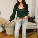 Sweetheart Holiday Sweater - Hunter Green