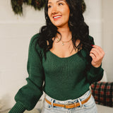 Sweetheart Holiday Sweater - Hunter Green