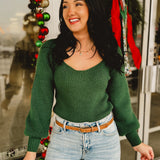 Sweetheart Holiday Sweater - Hunter Green