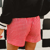 Gingham Boxer Shorts - Red/White