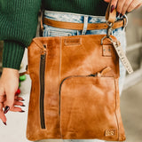 BedStu Aiken Crossbody Bag - Tan Rustic
