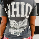 Ohio Football Graphic Tee - Grey