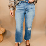 Lana High Rise Cropped Wide Leg Flying Monkey Jean - Medium - Lace and Grace Boutique
