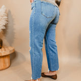 Lana High Rise Cropped Wide Leg Flying Monkey Jean - Medium - Lace and Grace Boutique
