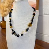Mixed Texture & Shape Beaded Necklace