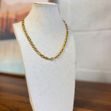 Crystal Pendant Chain Link Necklace