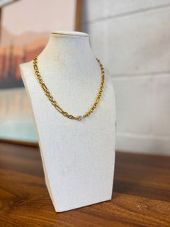 Crystal Pendant Chain Link Necklace - Lace and Grace Boutique