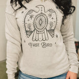 Free Bird Mineral Washed Sweatshirt - Heather Grey