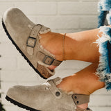 Birkenstock Tokio Suede Leather Shearling Clog - Taupe - Lace and Grace Boutique