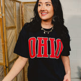 Ohio Cropped Graphic Tee - Black