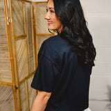 Ohio Cropped Graphic Tee - Black