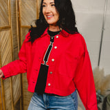 Ohio State Embroidery Twill Jacket - Red