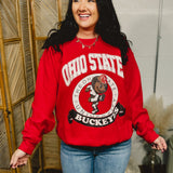 Vintage 90's Ohio State Sweatshirt - Red