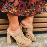 The Rome Platform Sandal - Khaki