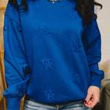Kentucky Embroidered UK Sweatshirt - Blue
