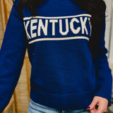 Kentucky Rolled Turtleneck Sweater - Blue