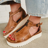 Bedstu Clancy Platform Sandal - Tan Rustic - Lace and Grace Boutique