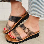 Bedstu Chow Platform Sandal - Black Lux - Lace and Grace Boutique