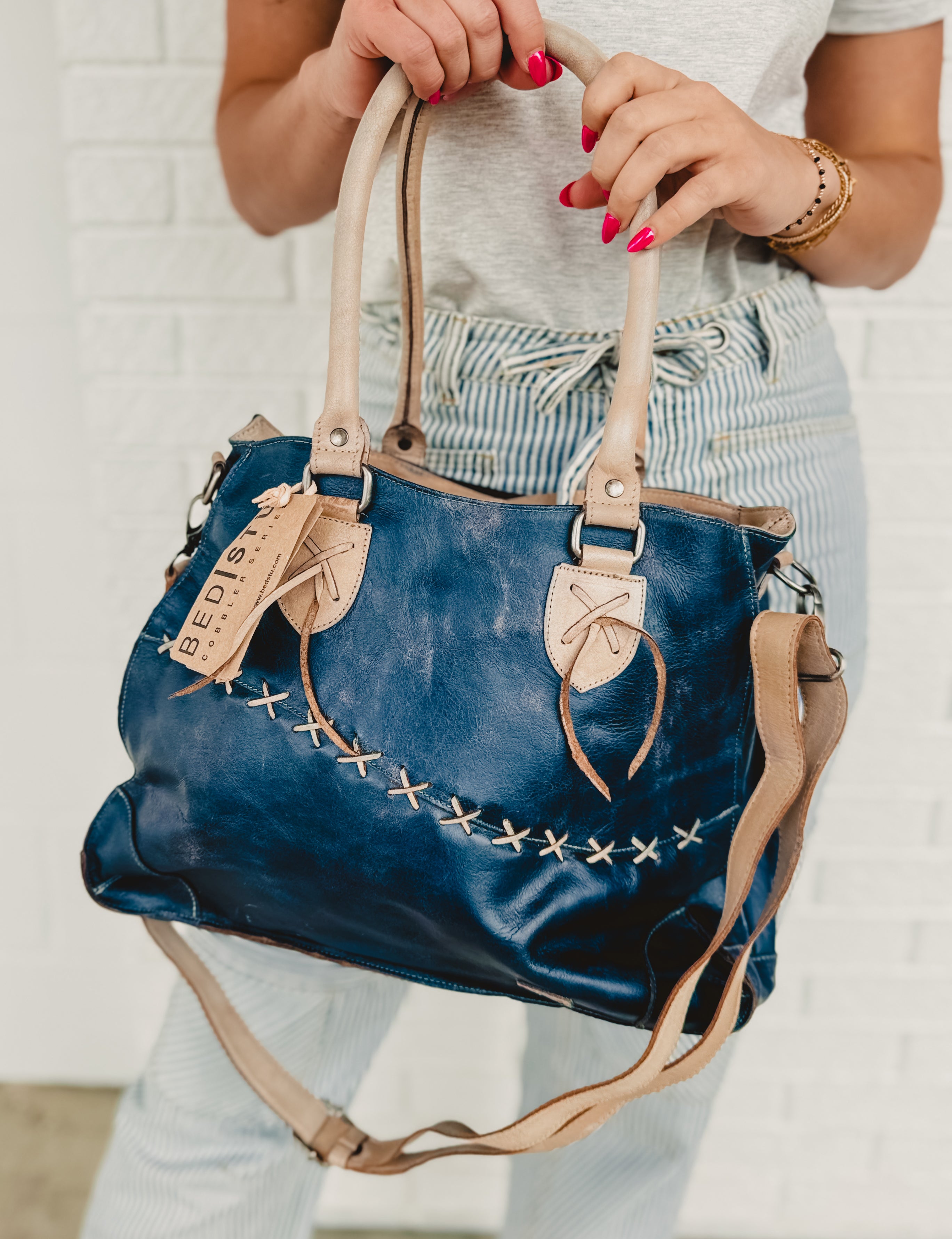 Bedstu Bruna Bag - Cobalt Oats Lux - Lace and Grace Boutique
