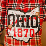 Ohio 1870 Flannel - Red/White