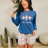 Vintage Ornaments Pajama Shorts - White Multi