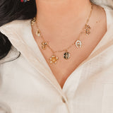 Flower & Butterfly Charm Necklace