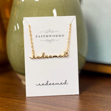 Word Pendant Chain Link Necklaces