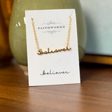 Word Pendant Chain Link Necklaces
