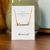 Word Pendant Chain Link Necklaces