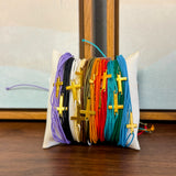 Woven Multi-Strap Cross Charm Bracelets - Lace and Grace Boutique
