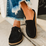 Birkenstock Buckley Suede Leather Clog - Black