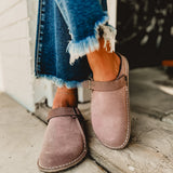 Birkenstock Lutry Premium Suede Clog - Faded Purple