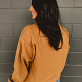Pumpkin Season Oversized Sweatshirt - Pecan