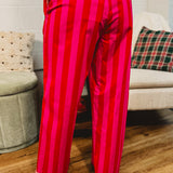 Festive Striped Boxer Pants - Red Multi
