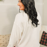 Very Merry Embroidered Sweatshirt - White