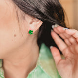 St. Patrick's Day Clover Stud Earrings