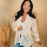 Sweet Southern Nights Crochet Patch Jacket - Natural - Lace and Grace Boutique