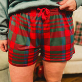 Telluride Plaid Pajama Shorts - Red/Green/Blue