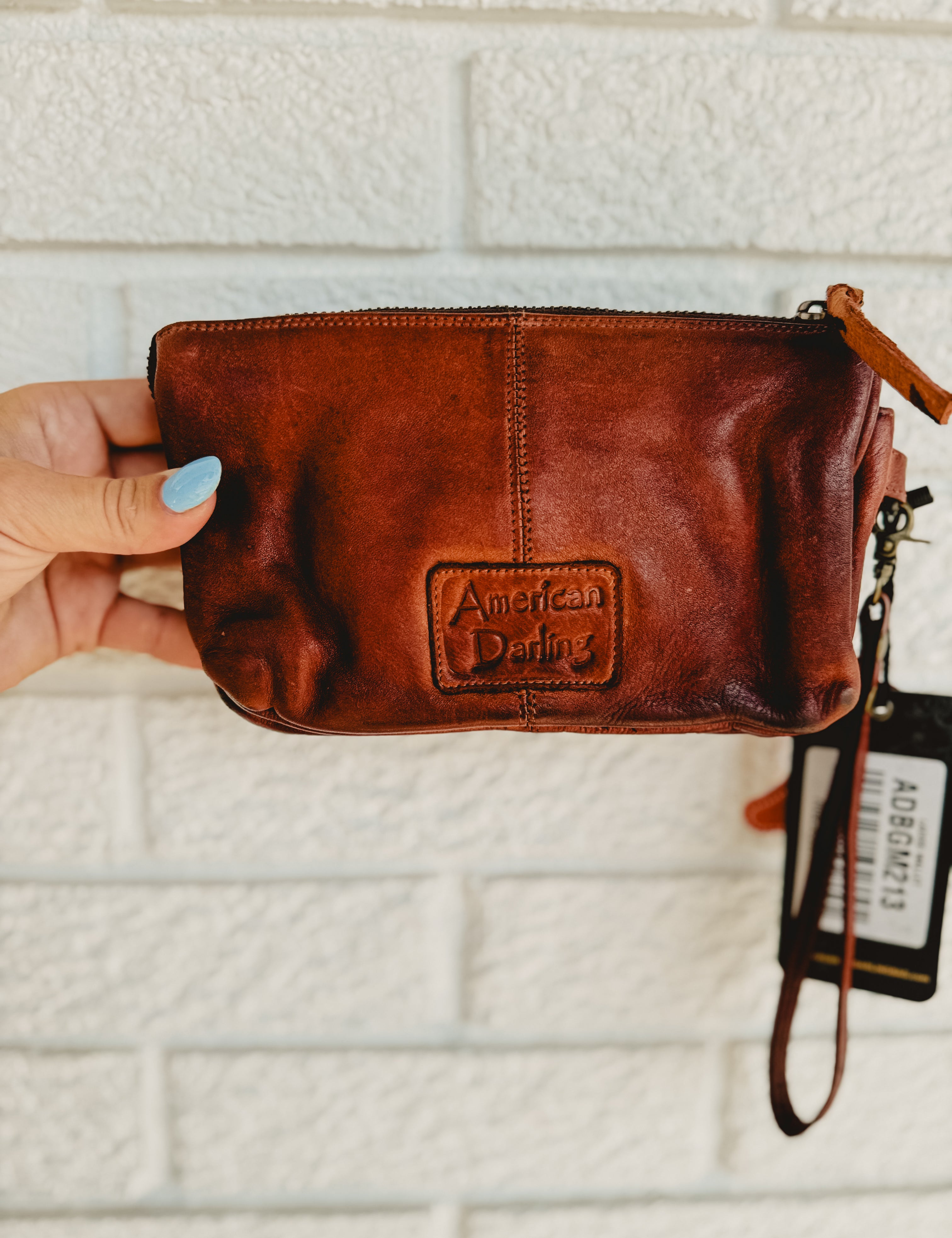 American Darling Woven Leather Wristlet - Lace and Grace Boutique