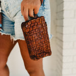 American Darling Woven Leather Wristlet - Lace and Grace Boutique