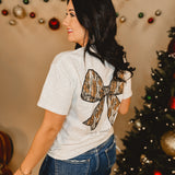 Simply Southern Camo Bow Tee - Ash Grey