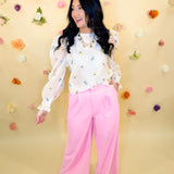 Solid Woven Pants - Pink