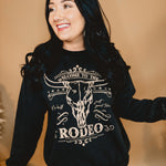 Welcome To The Rodeo Mineral Sweatshirt - Mineral Black - Lace and Grace Boutique