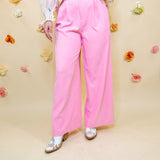 Solid Woven Pants - Pink