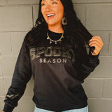Spooky Season Puff Crewneck Sweatshirt - Black