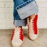 Skylar Super Star Sneakers - Tomato - Lace and Grace Boutique