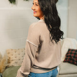 Soft Fleece Pigment Dyed Sweatshirt - Ash Mocha