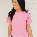 Simply Southern Dilly Dally Goose Tee - Pink - Lace and Grace Boutique