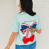 Simply Southern Sweet Land of Liberty Tee - Ice Blue